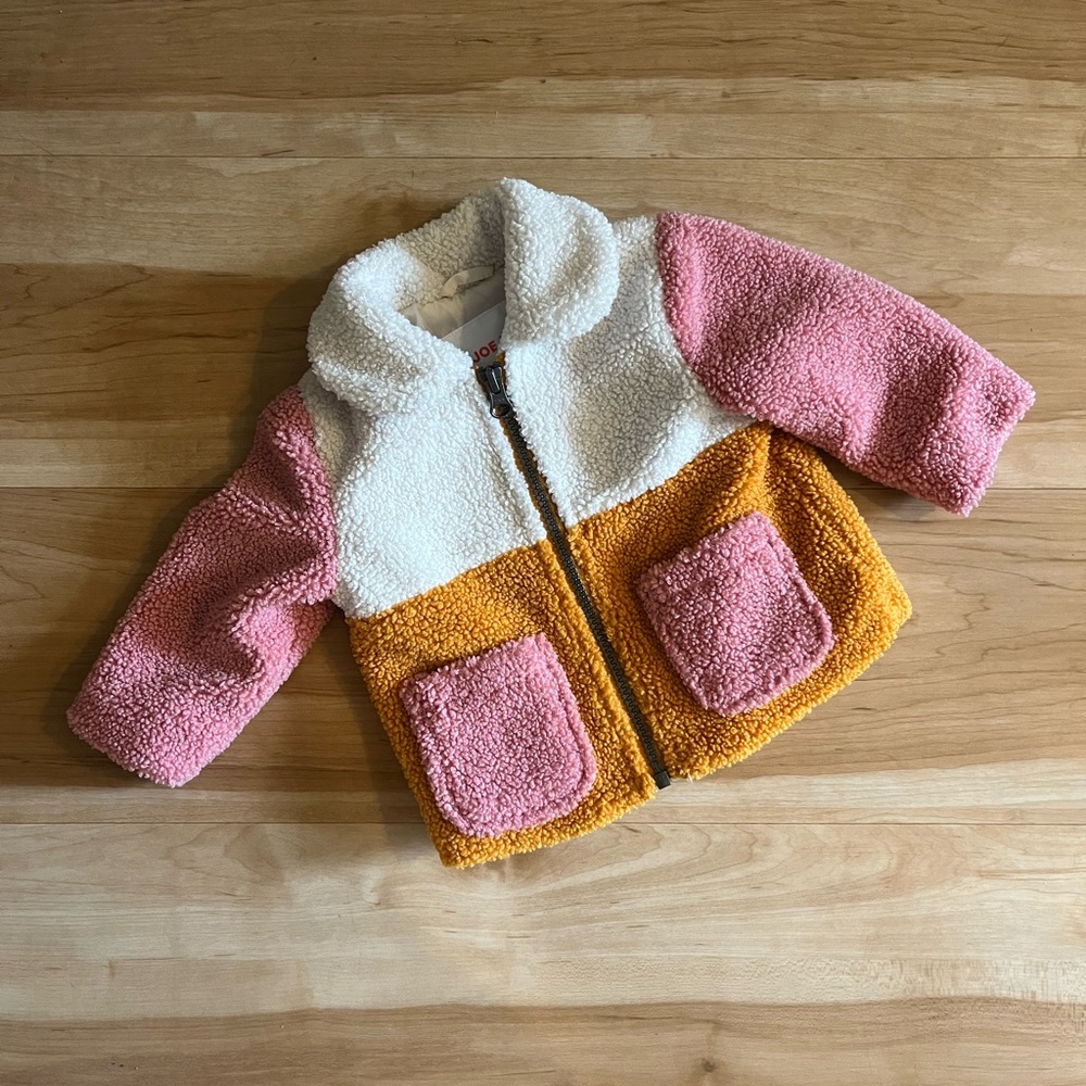 Baby girl fleece plush jacket winter coat